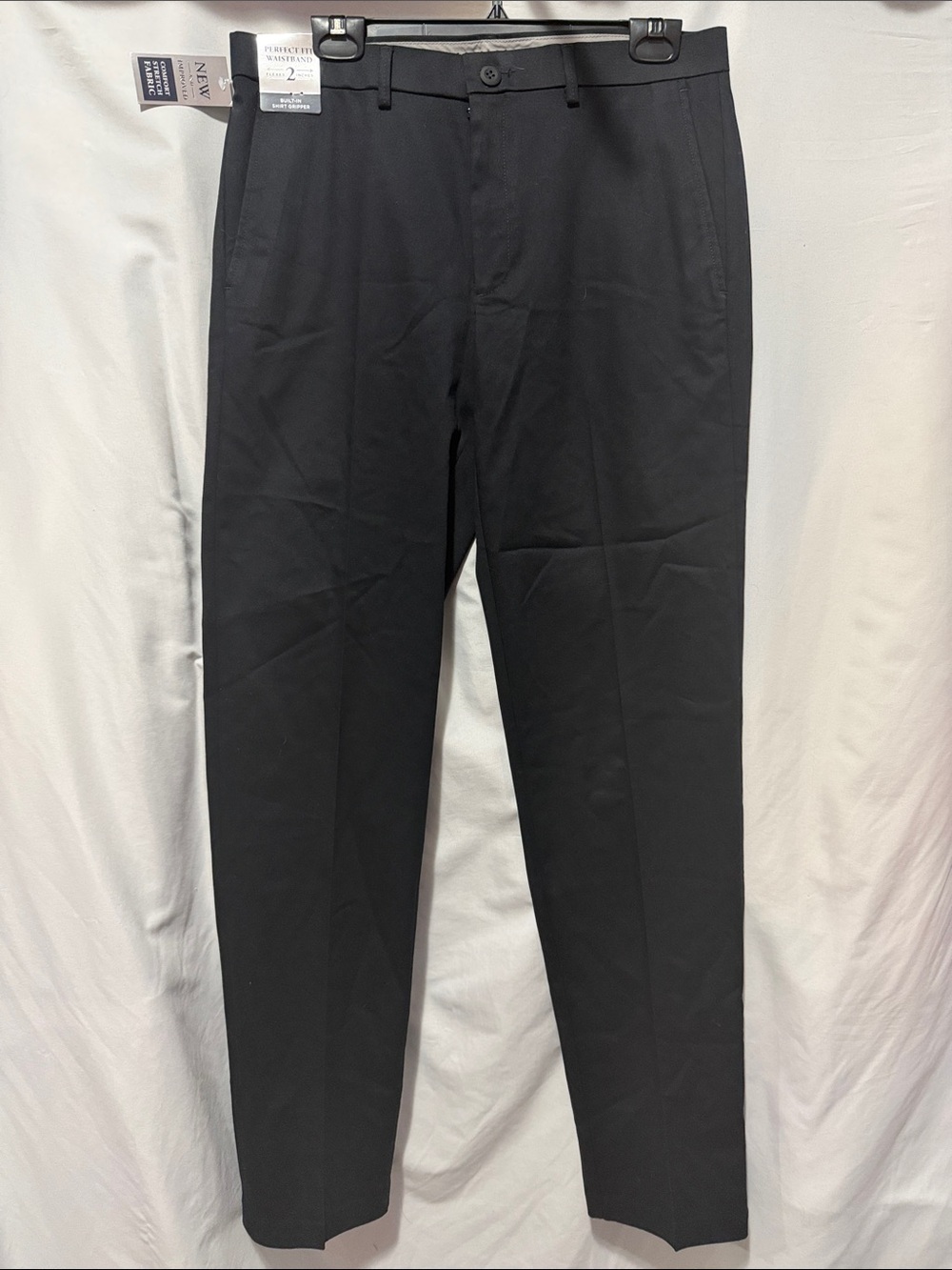 Haggar Black Men's Dress Pants - Tailored Flat Front